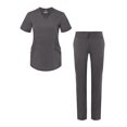 thumbnail image 1 of Adar Pro Scrub Set for Women - Modern V-Neck Scrub Top & Tailored Yoga Scrub Pants, 1 of 7