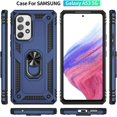 thumbnail image 2 of for Samsung A53 5G Case, Galaxy A53 5G Case with HD Screen Protector, [Military Grade 16ft. Drop Tested] Ring Shockproof Protective Phone Case for Samsung Galaxy A53 5G - Blue, 2 of 5