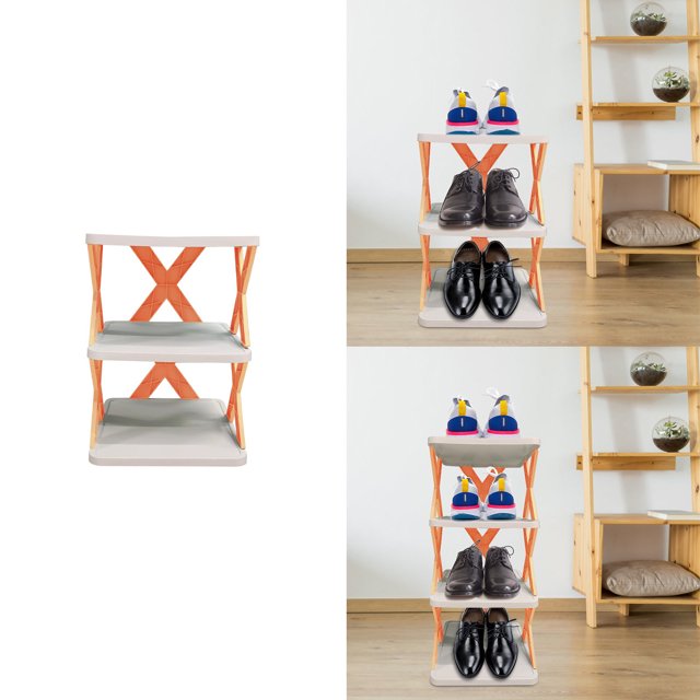 Étagère à Chaussures Multicouche Armoire à Chaussures Domestique Petite Armoire à Chaussures Économique Étagère à Chaussures de Dortoir pour Porte Armoire à Chaussures Pliable à Installer