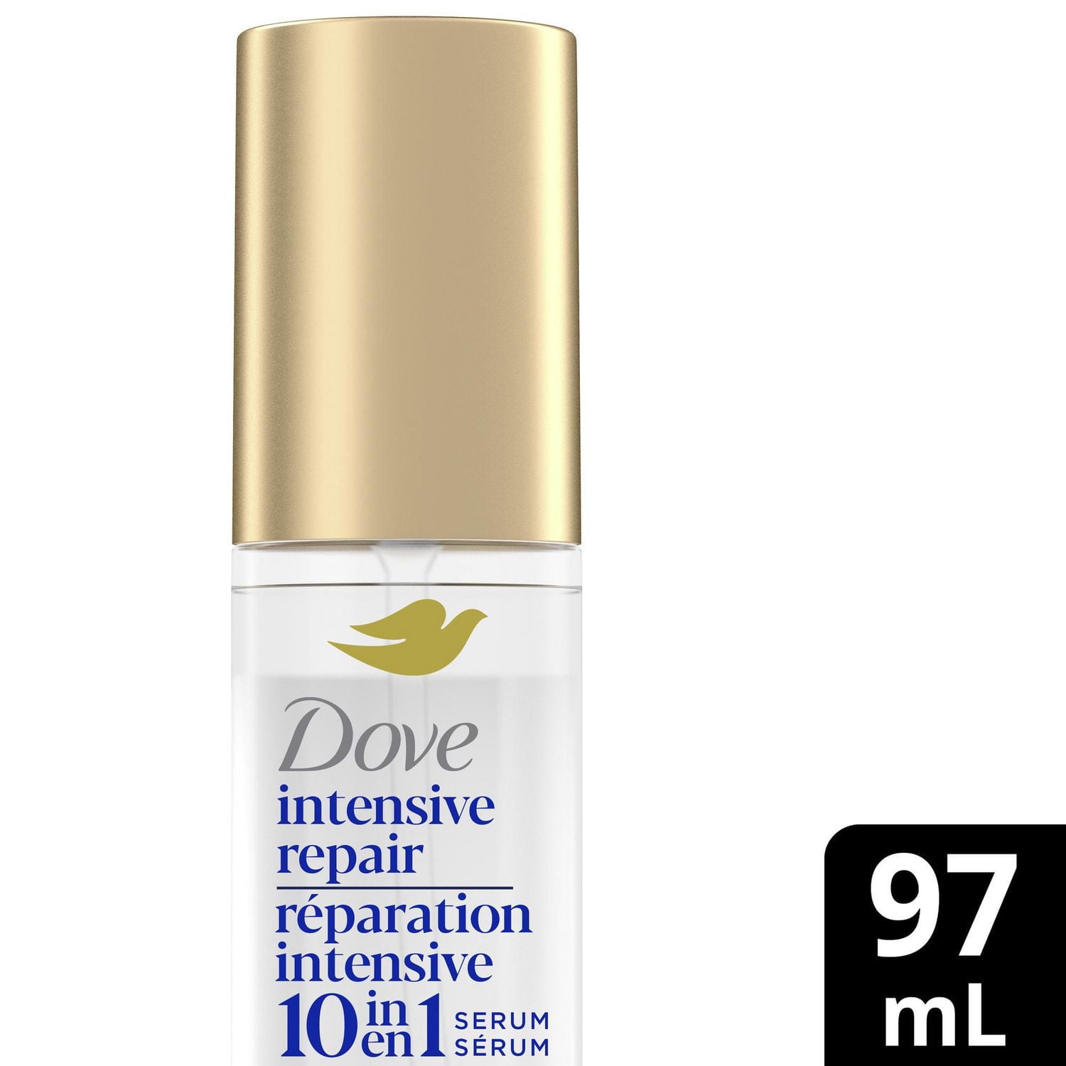 Dove Sérum 10-en-1 Réparation Intensive Soin des Protéines Bio + Sérum Aminé, 97 ml