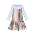 thumbnail image 1 of Robe Fille Col Blanc Rentrée Scolaire Coton Décontractée 6 Ans, 1 of 6