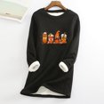 thumbnail image 1 of Costumes d'Halloween pour Femmes, Col Rond, Poche Épaissie, Peluche Chaude, Hauts à Manches Longues, Chandail en Molleton Col Rond d'Halloween en Liquidation, 1 of 5