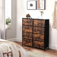 thumbnail image 3 of Table de Chevet à 8 Niveaux Tiroirs Commode Organisateur Rangement Armoire de Chambre Rustique, 3 of 6