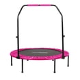 thumbnail image 5 of HolaHatha Trampoline D\'entraînement Physique Mini Pliant de 48 Pouces, avec Poignée Réglable, Rose, 5 of 5