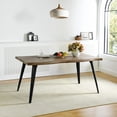 thumbnail image 2 of Homy Casa Lancelot 63" Walnut Dining Table for 6, Rectangular Kitchen Table with Natural Edge Look, 2 of 7