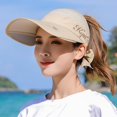 thumbnail image 3 of Women‘s Sun Visor Wide Elastic Golf Sun Hat Breathable Sweat Absorbent Cap, 3 of 4