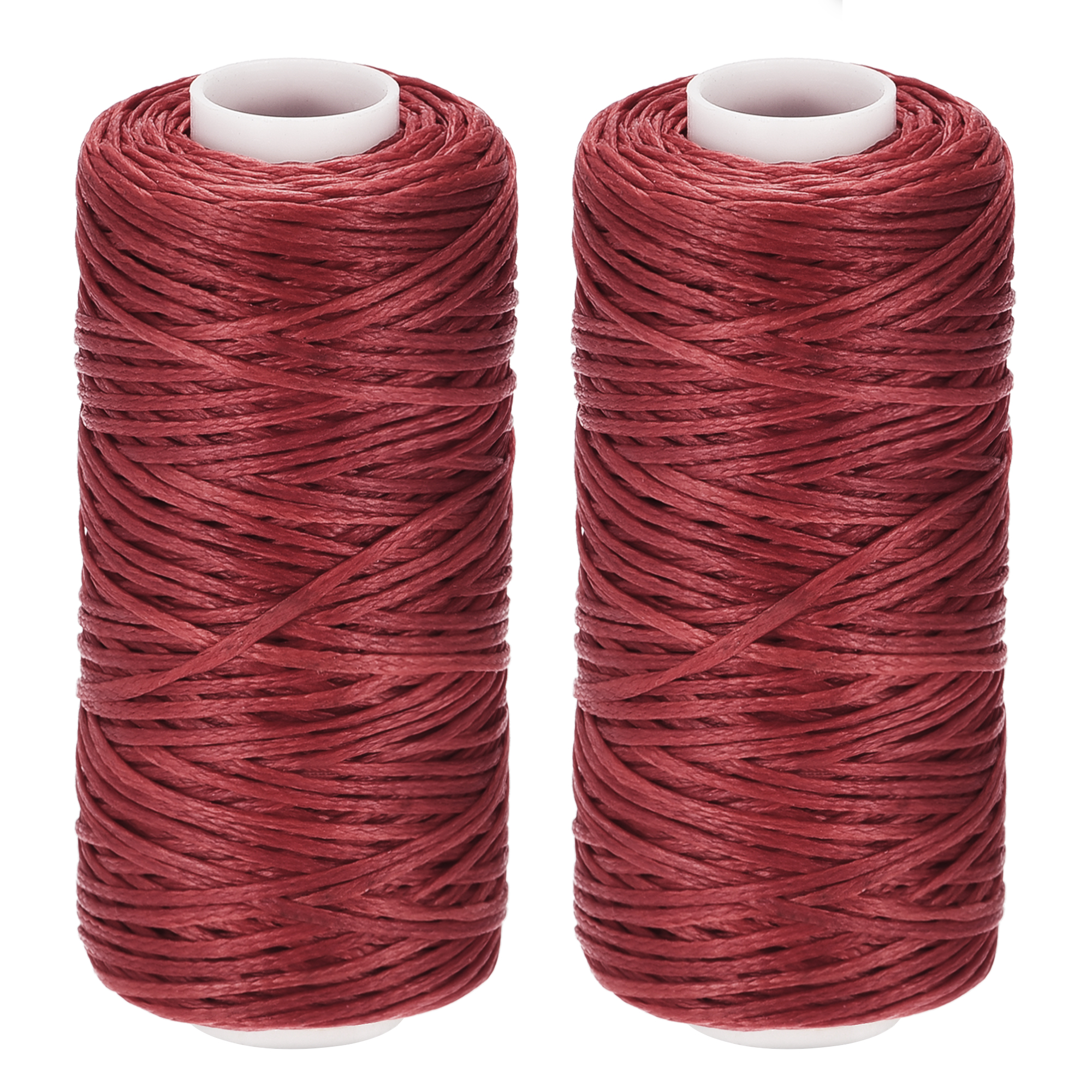 Unique Bargains Dark Red Polyester Waxed Leather Sewing Thread, 55 Yards, 2 Pack