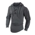 thumbnail image 1 of FAIWAD Men's Long Sleeve Drawstring Sweatshirts Drop Shoulder Zip Hooded Sweatshirts Trendy Spring Tops, 1 of 5