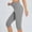 Grey, variant on Summer Savings Clearance! PEZHADA Women's Knee Length Capri Leggings with Pockets for Casual Summer Yoga Workout Exercise Purple