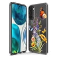 thumbnail image 3 of MUNDAZE LG K51 Yellow Purple Spring Flowers Butterflies Floral Shockproof Clear Hybrid Protective Phone Case Cover, 3 of 6