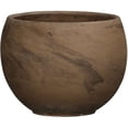 thumbnail image 1 of 6.5" Luna Chocolate Clay Planter, 1 of 1