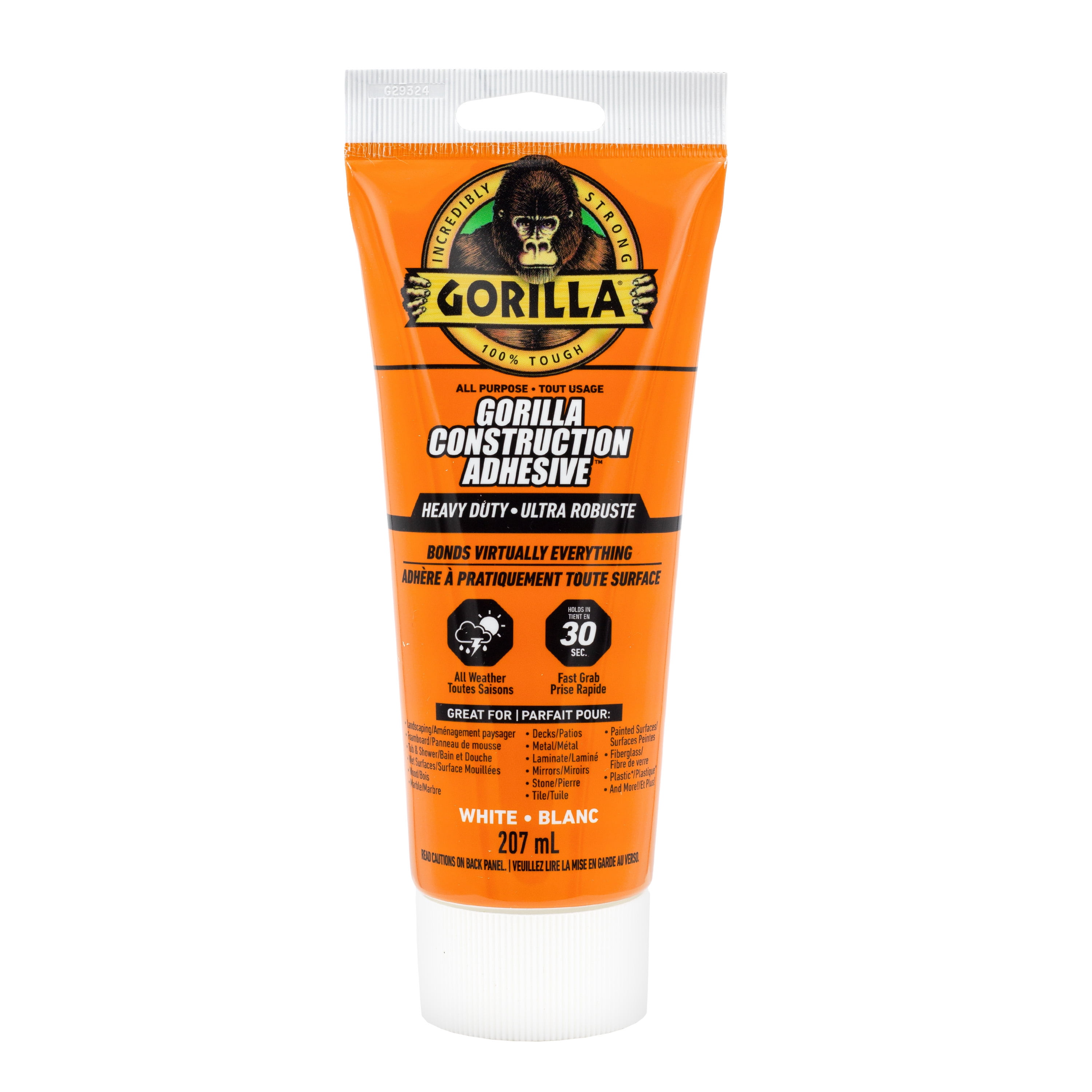 Gorilla Heavy Duty Construction Adhesive 207ml, White