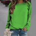 thumbnail image 2 of Sweat-shirts Décontractés à Col Rond à Manches Longues Coupe Ample Pull-Overs Doux Automne Vêtements de Mode, 2 of 5