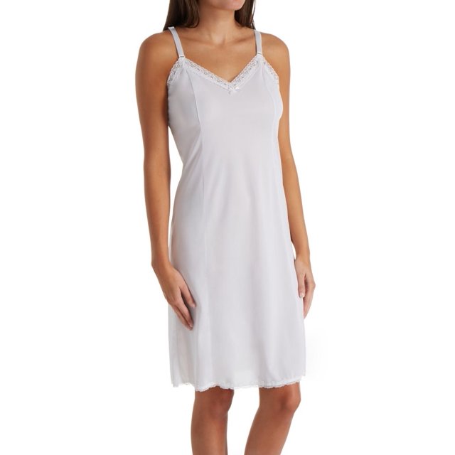 Combinaison Intégrale de Jour pour Femmes Shadowline 27304 à Bretelles Ajustables 25 Pouces (Blanc 36)