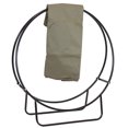 thumbnail image 1 of Sunnydaze Étagère de Rangement Extérieure en Acier Robuste pour Bois de Chauffage et Anneaux à Bûches avec Couvercle d'Anneau à Bûches en PVC Résistant aux Intempéries - 40 Pouces - Kaki, 1 of 10
