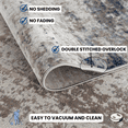thumbnail image 3 of Rug Branch Maru 2' x 5' (2'3" x 5'1") Blue/Navy Abstract Indoor Doormat Rug, Contemporary, Medium Pile, Stain-Resistant Entry Carpet - Front Door, Mudroom, Hallway and Kitchen, 3 of 8