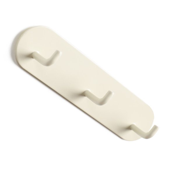 3 Hook Wall Mounted Self Adhesive Key Rack, Premium Iron Material, Sturdy and Easy to Clean, Suitable for Hallway or Kitchen