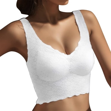 B91xZ Womens Plus Sports Bras Medium Support Seamless Scoop Neck Cross Back Sports Bra,White XL