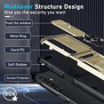 thumbnail image 4 of KOMI Compatible with Samsung Galaxy A16 5G Case Built in Slide Camera Lens Cover+Screen Protector+Finger Ring Holder Kickstand,Heavy Duty Shockproof Full Body Phone Cover,2025 Gold, 4 of 5