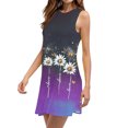 thumbnail image 4 of Ovzne Robes d'Été pour Femmes Robe pour Femme Femmes Décontractée Ample Été Robe Imprimée Sans Manches Col en V Ensemble Haut/chemise Grande Taille Robe Imprimée Liquidation, 4 of 7