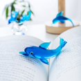 thumbnail image 3 of Dolphin Statue Clear Vivid Colorful Lovely Small Animal Glass Miniature Home Decoration, 3 of 11