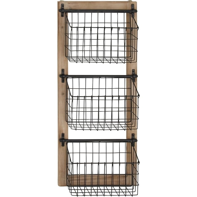 Support de Magazines à Fentes Métalliques avec Paniers Suspendus