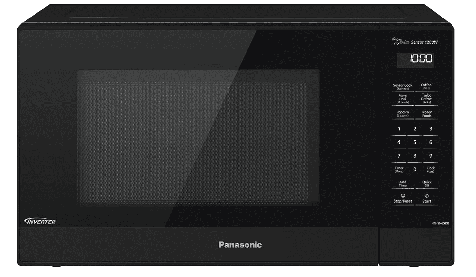 Panasonic 1.2 Cu. Ft. Countertop Inverter Microwave Technology and Genius Sensor (NN-SN65KB) - Black