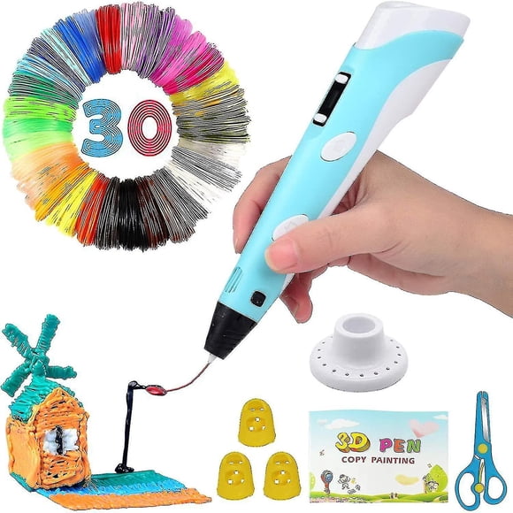 Intelligent 3d pen with led screen, 3d printing pen with USB charging, 10 colors Pla filament refills, compatible Pla & Abs, perfect arts & crafts gift for the younger generation?