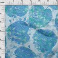 thumbnail image 3 of oneOone Velvet Turquoise Blue Fabric Abstract Leaf Texture Sewing Craft Projects Fabric Prints By Yard 58 Inch Wide, 3 of 4