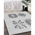 thumbnail image 3 of Ahgly Company Tapis d'Intérieur Rond Lavable en Machine Gris Platine Transitionnel, 4 Pieds Rond, 3 of 7