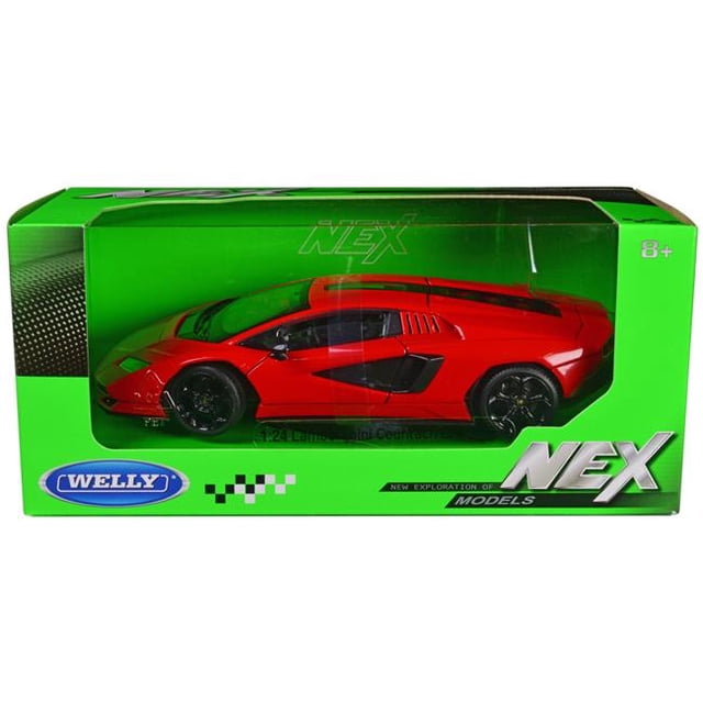 Welly 24114W-RD Lamborghini Countach LPI 800-4 Nex Models Series 1-24 Scale Diecast Model Car, Red