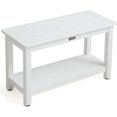thumbnail image 1 of Shower Bench Seat for Inside Shower Poly Lumber Shower Stool for Shaving Legs Bathroom Shower Foot Rest with Storage Shelf Plastic Shower Chair Seat for with Adjustable Feet, 1 of 6