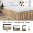 thumbnail image 2 of SGI Bedding 18 Inch Wrap Around Bed Skirt | Microfiber Bed Skirt | Fade Resistant, Wrinkle Free, Anti-static, Decorative, Extra Storage Space, Clutter-Free | Full, Taupe, 2 of 6