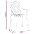thumbnail image 4 of vidaXL Garden Chairs 6 pcs Cast Aluminium White, 4 of 5