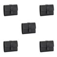 thumbnail image 1 of pitrice Leather Women Purse Rectangular Trifold for Zipper Hasp Stylish Card Holder Photo Folder Wallet Notecase Birthday Gift Black 5Set, 1 of 6