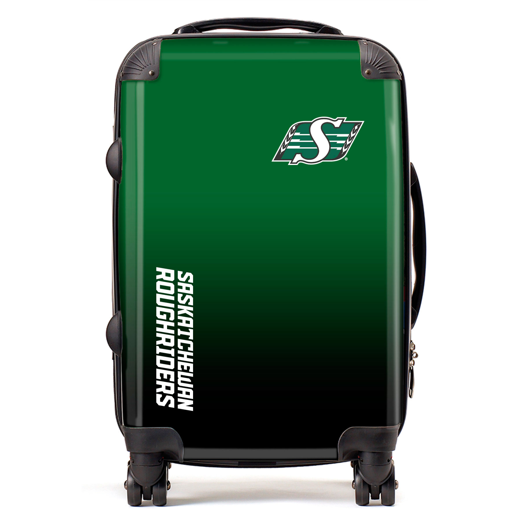 Saskatchewan Roughriders Vertical Wordmark Luggage, Carry-on Suitcase, 360° Spinner Carry-on, Custom Luggage, Luggage Set, Travel, TSA Lock