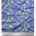 thumbnail image 1 of Soimoi Purple Rayon Fabric Cedar Leaves Decor Fabric Printed BTY 42 Inch Wide, 1 of 3