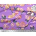 thumbnail image 3 of Soimoi Georgette Viscose Fabric Flower & Leaves Watercolor Print Sewing Fabric Yard 42 Inch Wide, 3 of 3