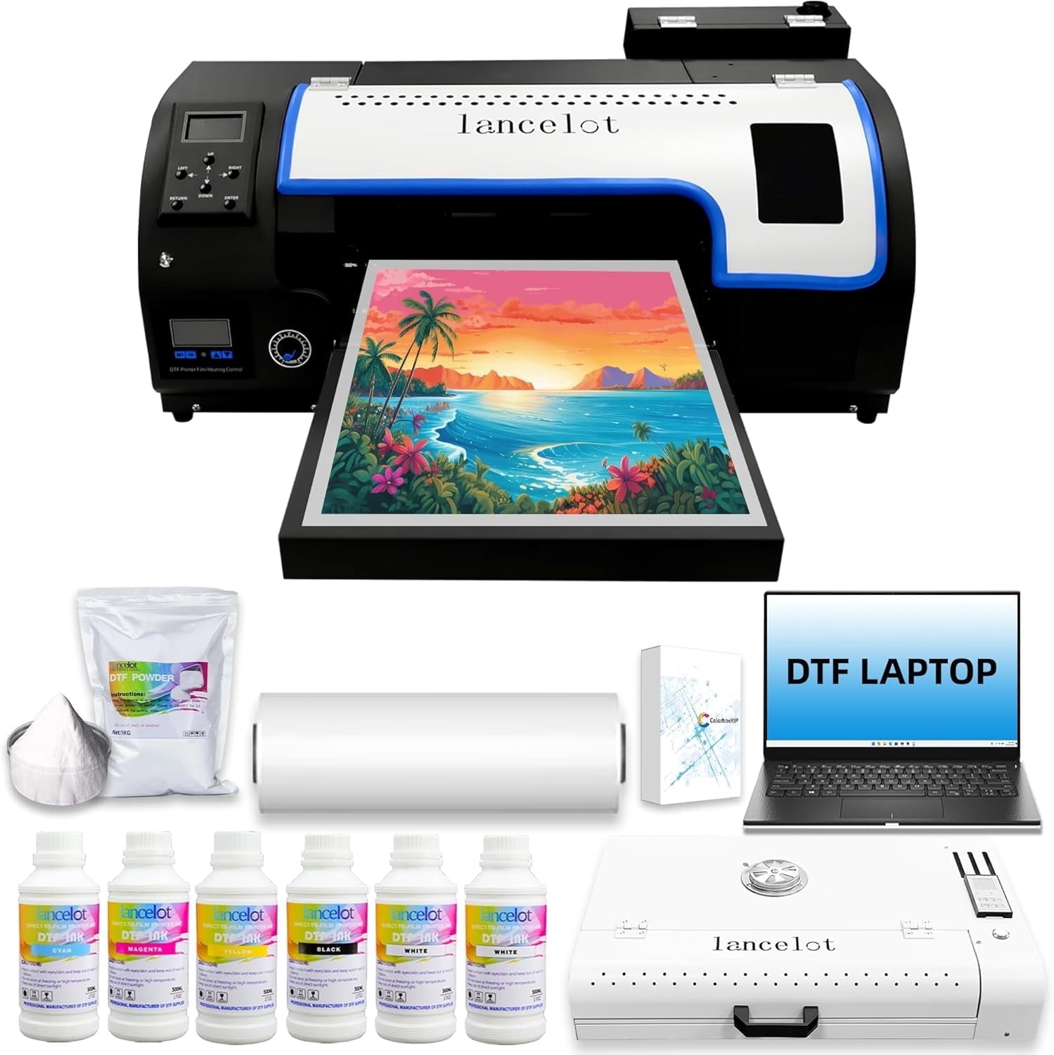 Lancelot M1630 PRO A3 DTF Printer Bundle,for T-Shirt, Fabric & Apparel Printing