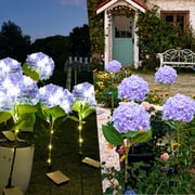 Dvkptbk Solar Garden Lights, Solar Hydrangea Lights Outdoor Decorations, Solar Yard Lights for Garden Patio Pathway Walkway Wedding Party Christmas Landscape Lighting