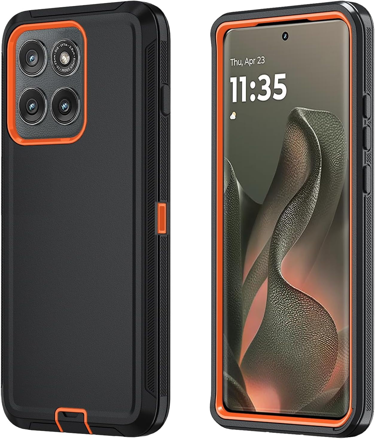 HCTian Phone Case for Motorola Moto Edge 5G 2025 Case, Heavy Duty Shockproof & Dropproof 3-Layer Cover Phone Case for Moto Edge 2025