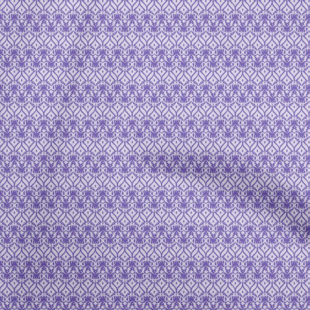 oneOone Rayon Violet Fabric Asian Ikat Craft Projects Decor Fabric Printed By The Yard 56 Inch Wide
