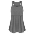 thumbnail image 2 of Pisexur Robe de Maternité Unie pour Femmes à Encolure Dégagée Sans Manches, Robe d'Allaitement, Vêtements d'Allaitement, Jupe de Maternité, Robe d'Été Fluide Évasée, 2 of 4