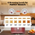 thumbnail image 3 of LONGDEEM 4 Slice Toaster, 6 Browning Options, Wide Slots, High Lift Lever, Dual Controls, Red, 3 of 7