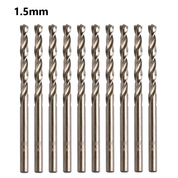 Set of 10 15mm For M35 Cobalt HSS Drill Bits for Drilling For Stainless Steel Steel Pipes Iron Aluminum and Other Metals