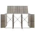thumbnail image 2 of vidaXL Triple Wheelie Bin Shed Grey 207x80x117 cm Poly Rattan, 2 of 5