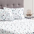 thumbnail image 1 of Safdie & Co. Ensemble de Draps en Microfibre 4PC Lit Double Imprimé de Signature, 1 of 3