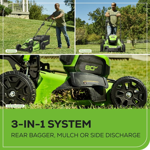 Greenworks PRO 80V 21-Inch Push Mower + 16-Inch String Trimmer, (2