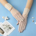 thumbnail image 1 of Women Sexy Black Dot Short Lace Lace Breathable Riding Sunscreen Wedding Gloves, 1 of 3