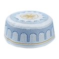thumbnail image 1 of Esquirla Chapeau de Prière pour Hommes Broderie Bleu, 1 of 8